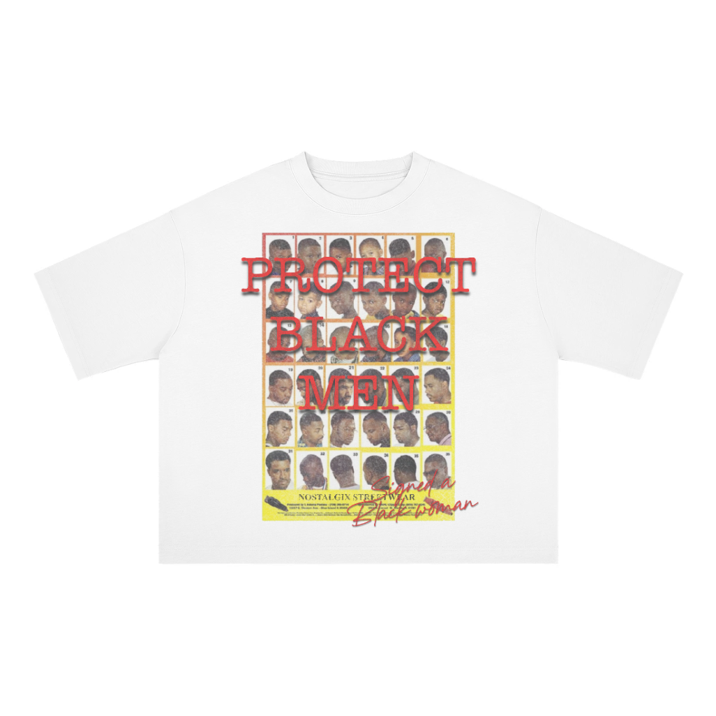 PROTECT BLACK MEN GRAPHIC TEE (BOXY)