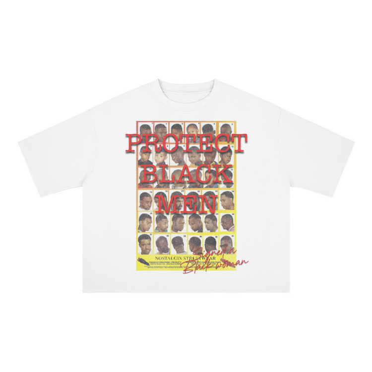 PROTECT BLACK MEN GRAPHIC TEE (BOXY)